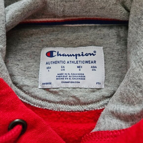 Champion Unisex Power blend Graphic Hoodie / Size Large / Red Scarlet - Picture 5 of 5